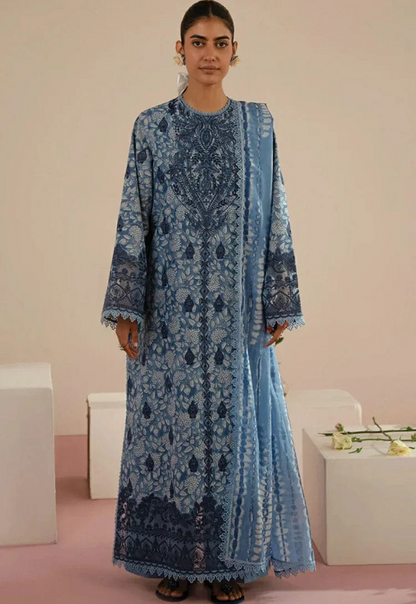 FLORAL CHARM UNSTICHED EMBROIDERED LAWN BY AFROZEH