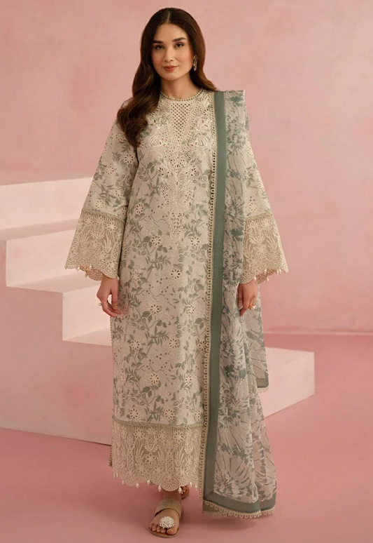 FLORAL CHARM UNSTICHED EMBROIDERED LAWN BY AFROZEH