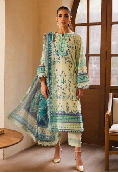 UNSTICHED EMBROIDERED LAWN ZEN BY FREESIA