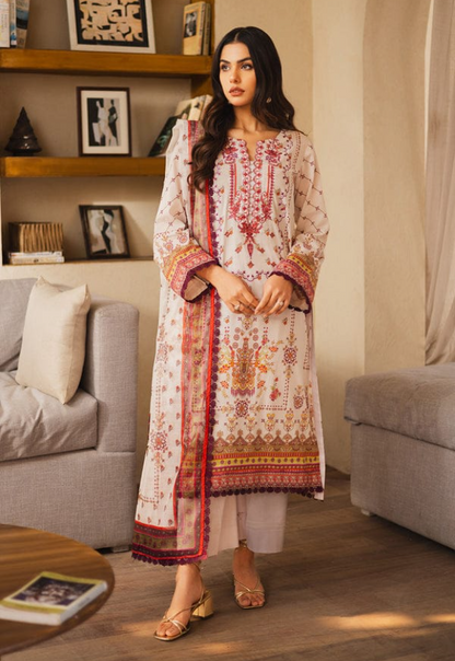 UNSTICHED EMBROIDERED LAWN ZEN BY FREESIA