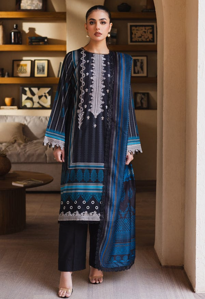 UNSTICHED EMBROIDERED LAWN ZEN BY FREESIA