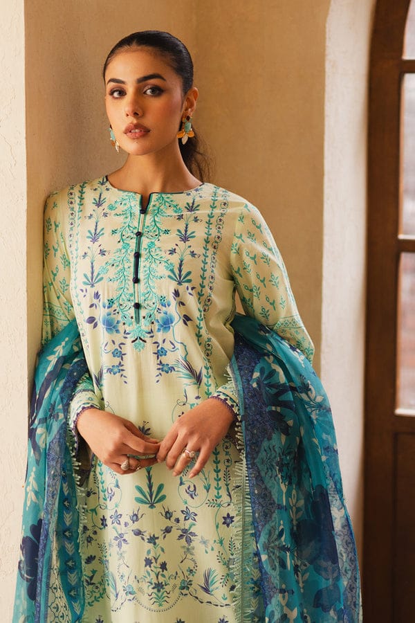 UNSTICHED EMBROIDERED LAWN ZEN BY FREESIA