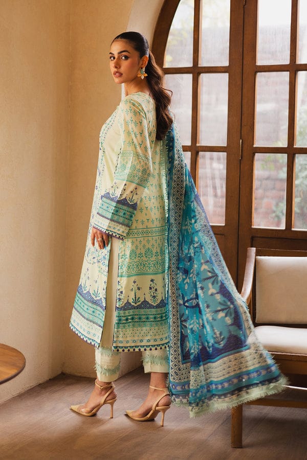 UNSTICHED EMBROIDERED LAWN ZEN BY FREESIA