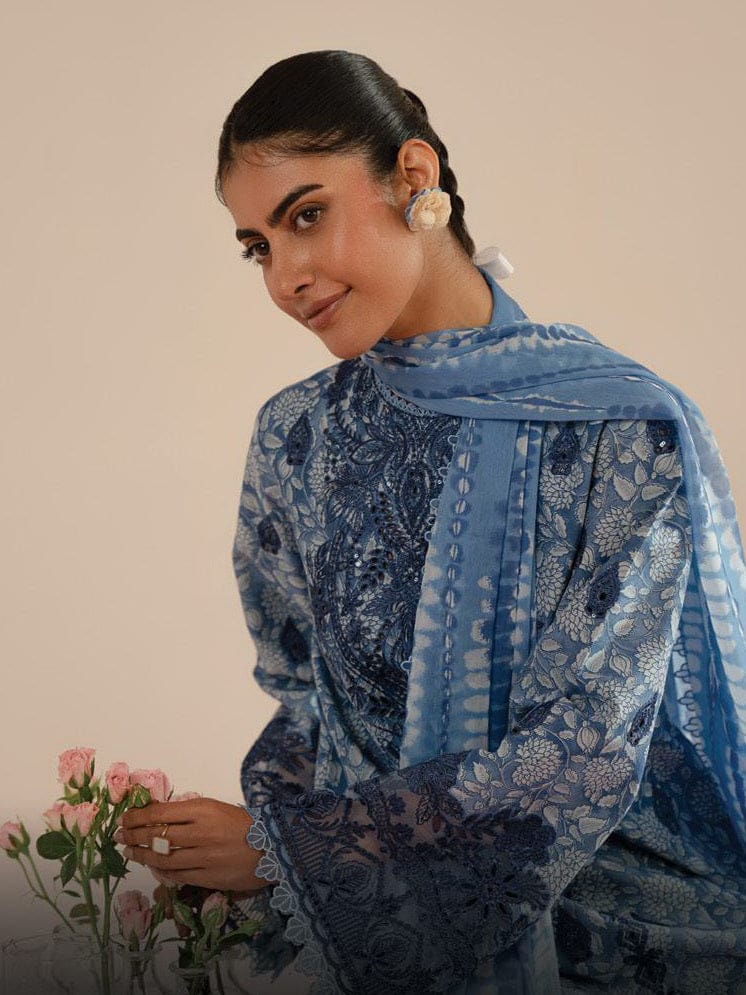 FLORAL CHARM UNSTICHED EMBROIDERED LAWN BY AFROZEH