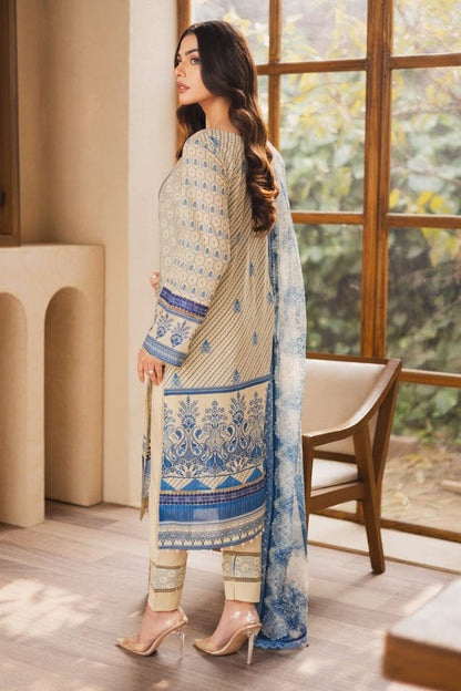 UNSTICHED EMBROIDERED LAWN ZEN BY FREESIA