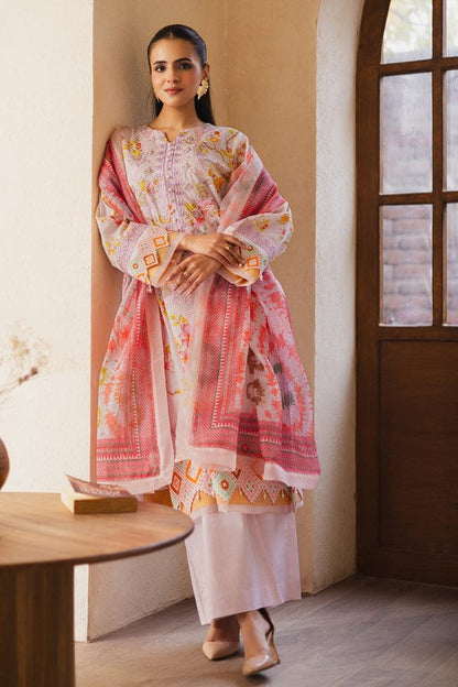 UNSTICHED EMBROIDERED LAWN ZEN BY FREESIA