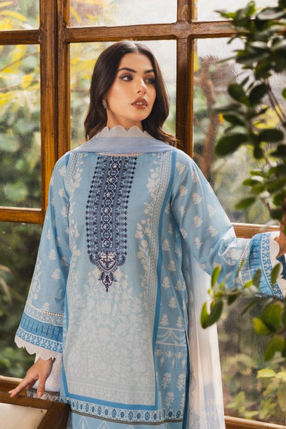 UNSTICHED EMBROIDERED LAWN ZEN BY FREESIA