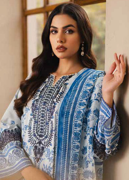 UNSTICHED EMBROIDERED LAWN ZEN BY FREESIA