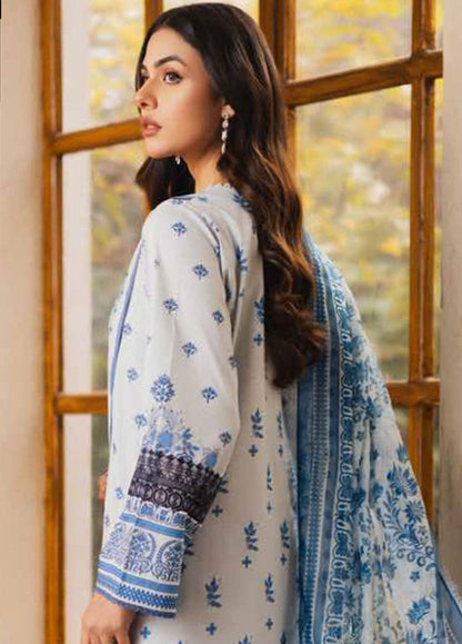 UNSTICHED EMBROIDERED LAWN ZEN BY FREESIA