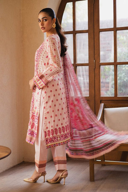 UNSTICHED EMBROIDERED LAWN ZEN BY FREESIA