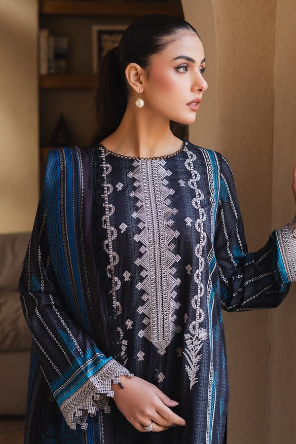 UNSTICHED EMBROIDERED LAWN ZEN BY FREESIA