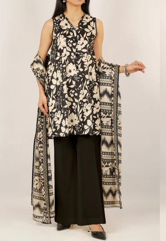 SAYA | UNSTICHED 3 PIECE PRINTED LAWN SUIT