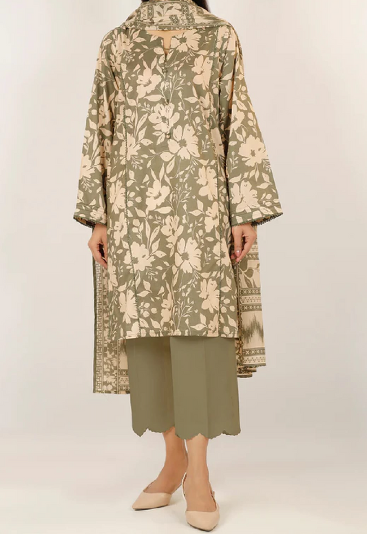 SAYA | UNSTICHED 3 PIECE PRINTED LAWN SUIT