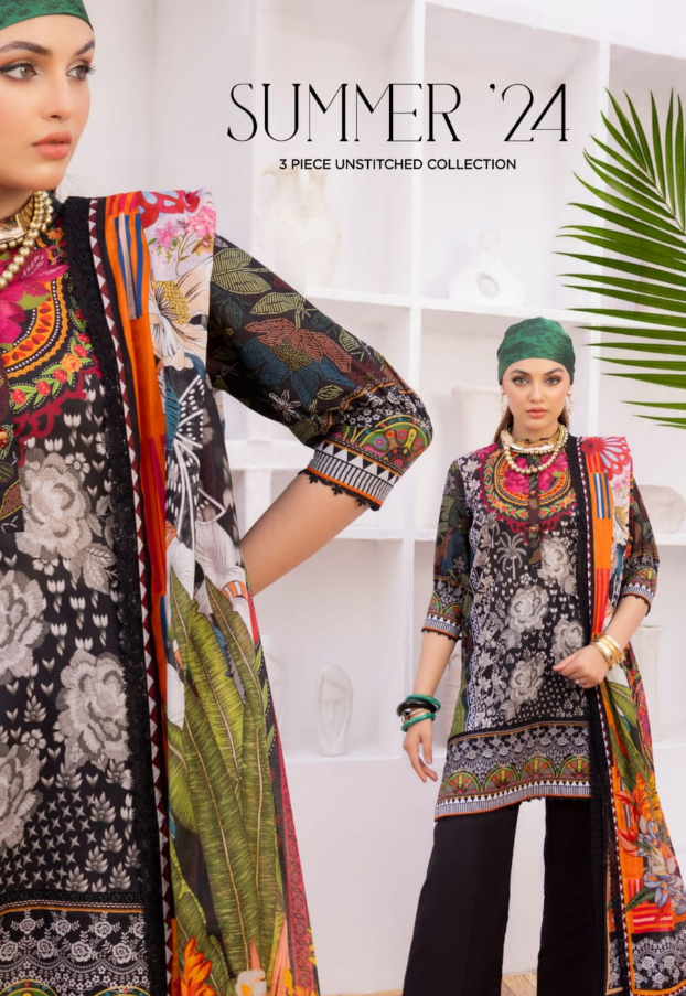 UNSTICHED PRINTED LAWN BY GULAHMED