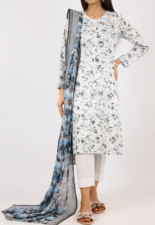 SAYA | UNSTICHED 3 PIECE PRINTED LAWN SUIT