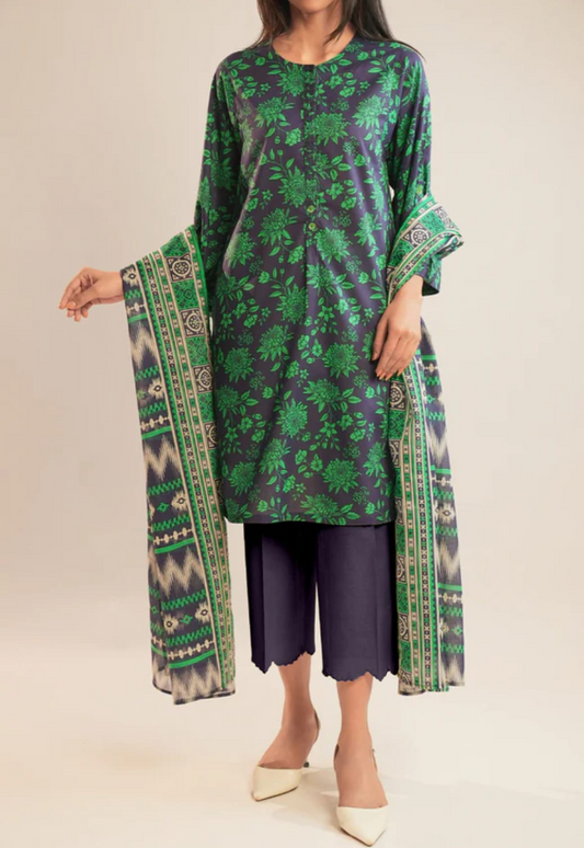 SAYA | UNSTICHED 3 PIECE PRINTED LAWN SUIT