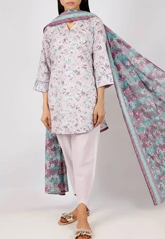 SAYA | UNSTICHED 3 PIECE PRINTED LAWN SUIT