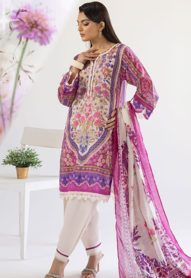 UNSTICHED PRINTED LAWN BY GULAHMED